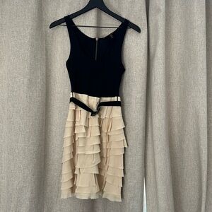BCBG belted ruffle dress